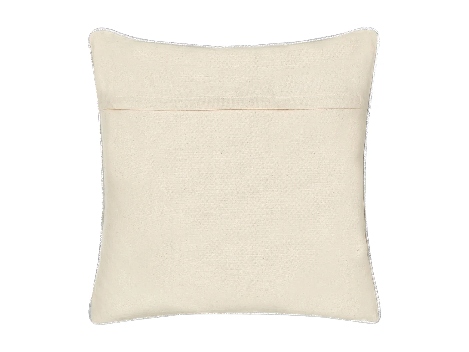 Dekokissen 2er Set CLEYERA Baumwolle 45 x 45 cm Beige Weihnachtsmotiv