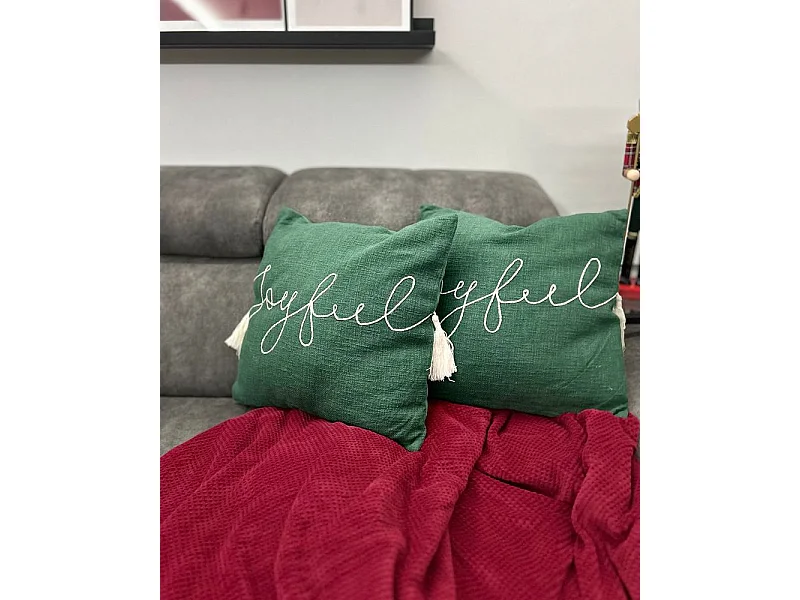 Coussin ELETTARIA Coton 45 x 45 cm Vert Motif de Noël