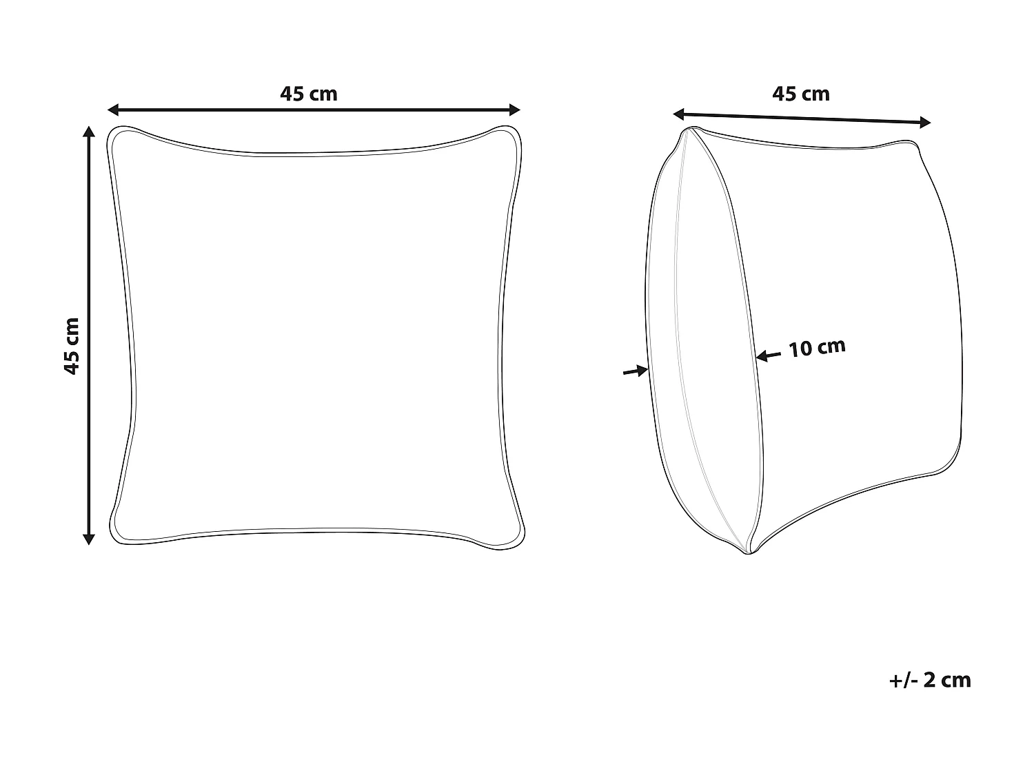 Coussin JOARA Coton 50 x 50 cm Beige clair Unicolore