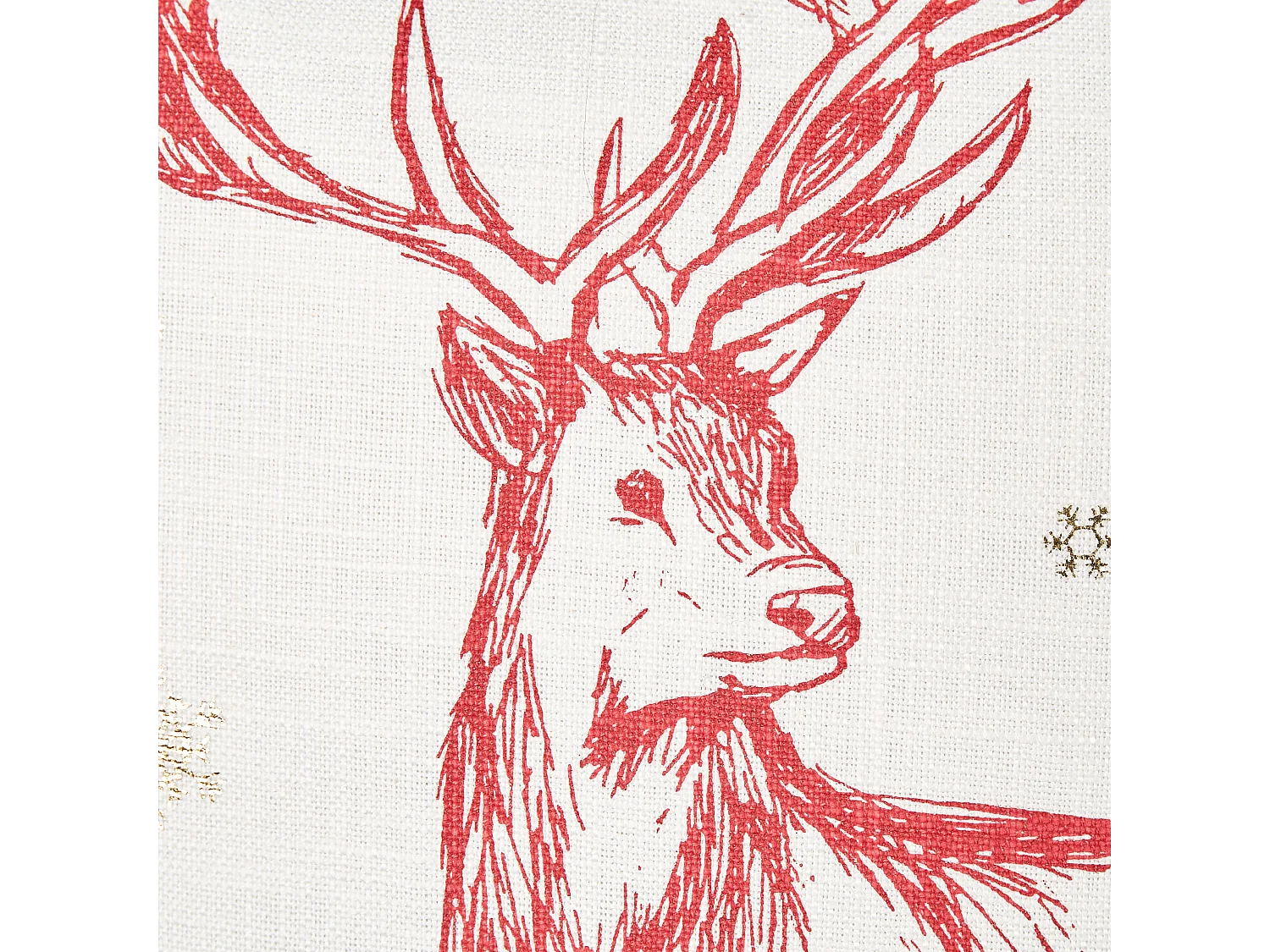 Zestaw 2 poduszek dekoracyjnych VALLOTA Bawełna 45 x 45 cm Biały Wzór świąteczny