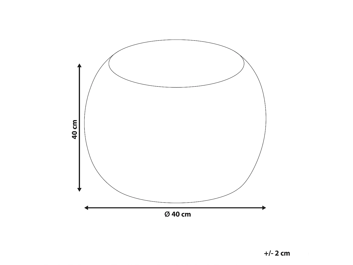 Poef ARPATU Katoen Lichtbeige 40 cm 40 cm 40 cm