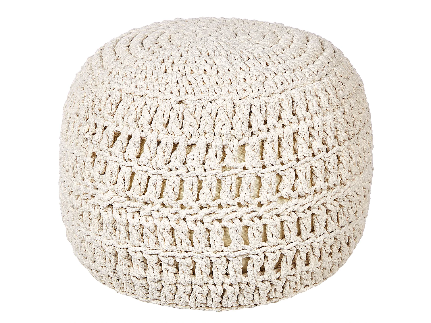 Pouf ARPATU Cotone Beige chiaro 40 cm 40 cm 40 cm
