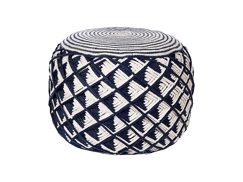 Pouf KAWAN Marineblau 50 cm 50 cm 35 cm