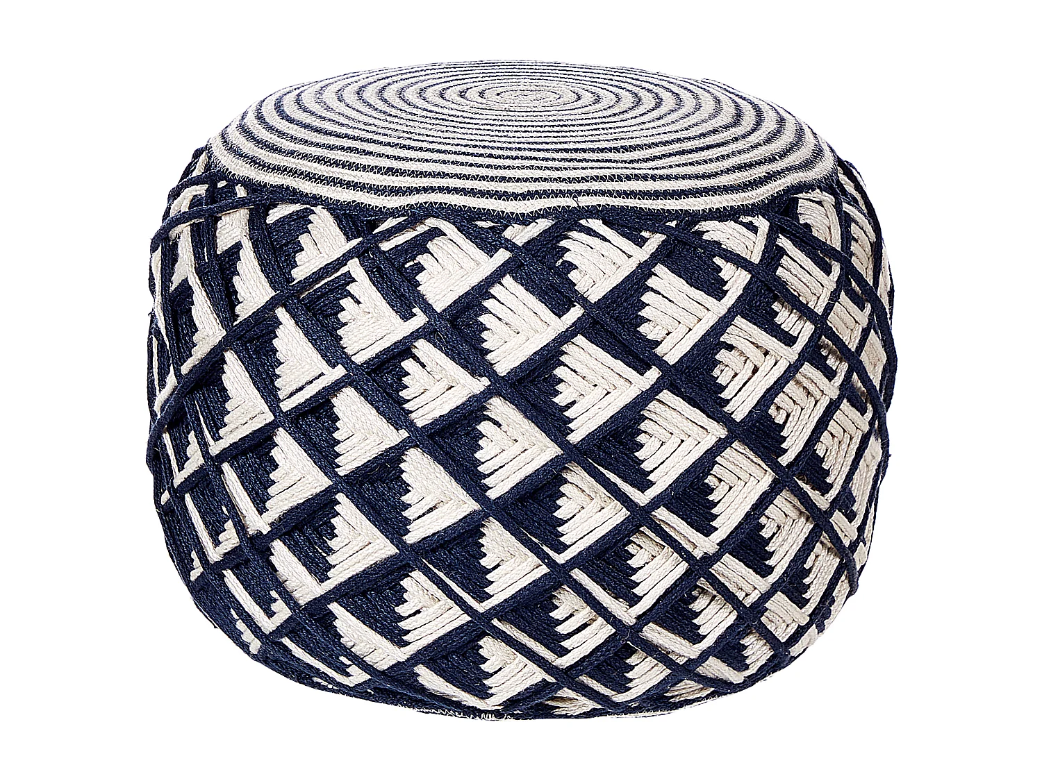 Poef KAWAN Marineblauw 50 cm 50 cm 35 cm