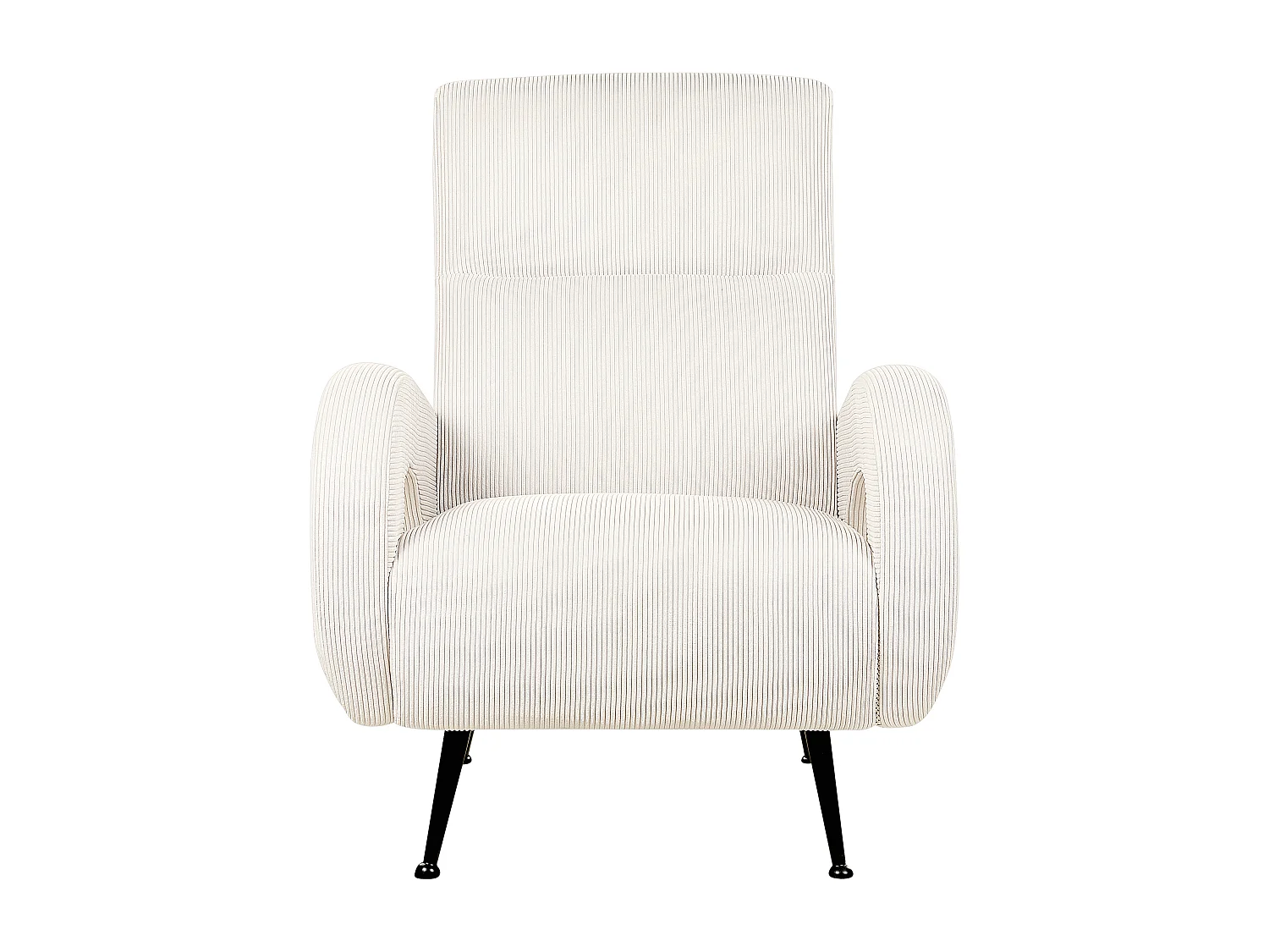 Fauteuil SVALOV Velours côtelé Blanc cassé