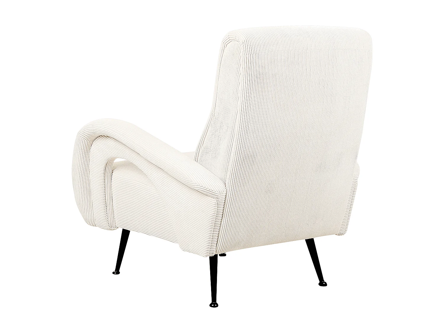 Fauteuil SVALOV Velours côtelé Blanc cassé
