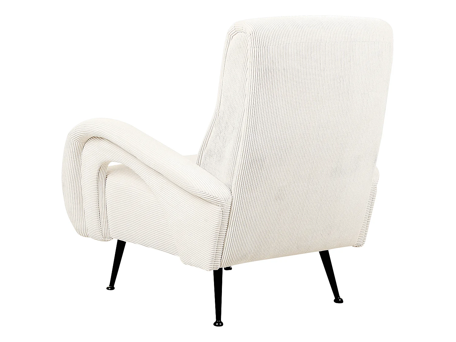 Fauteuil SVALOV Velours côtelé Crème
