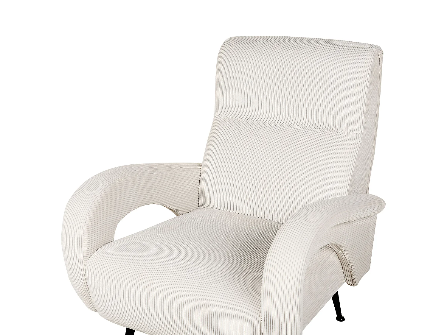Fauteuil SVALOV Velours côtelé Crème