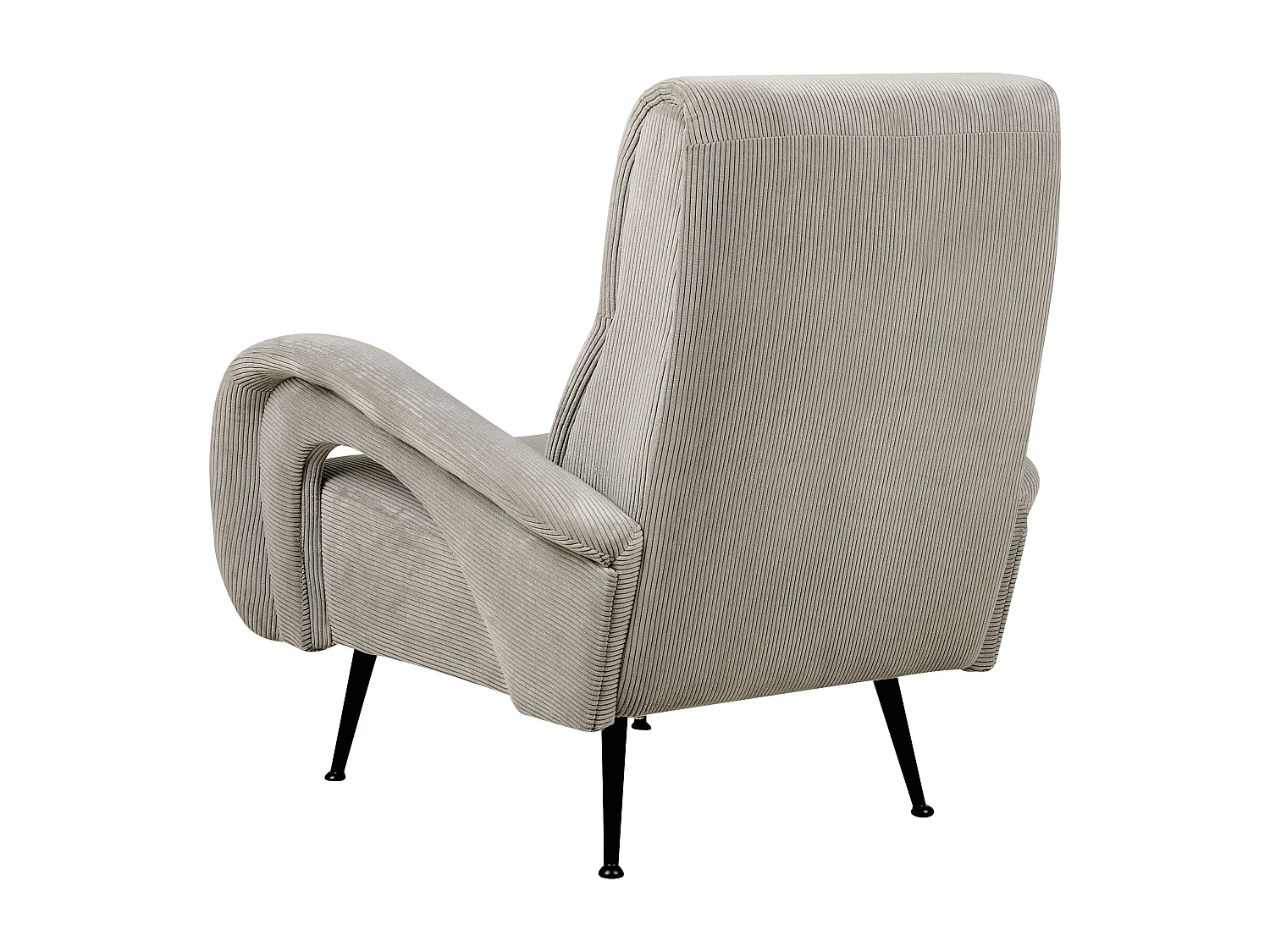 Fauteuil SVALOV Velours côtelé Gris