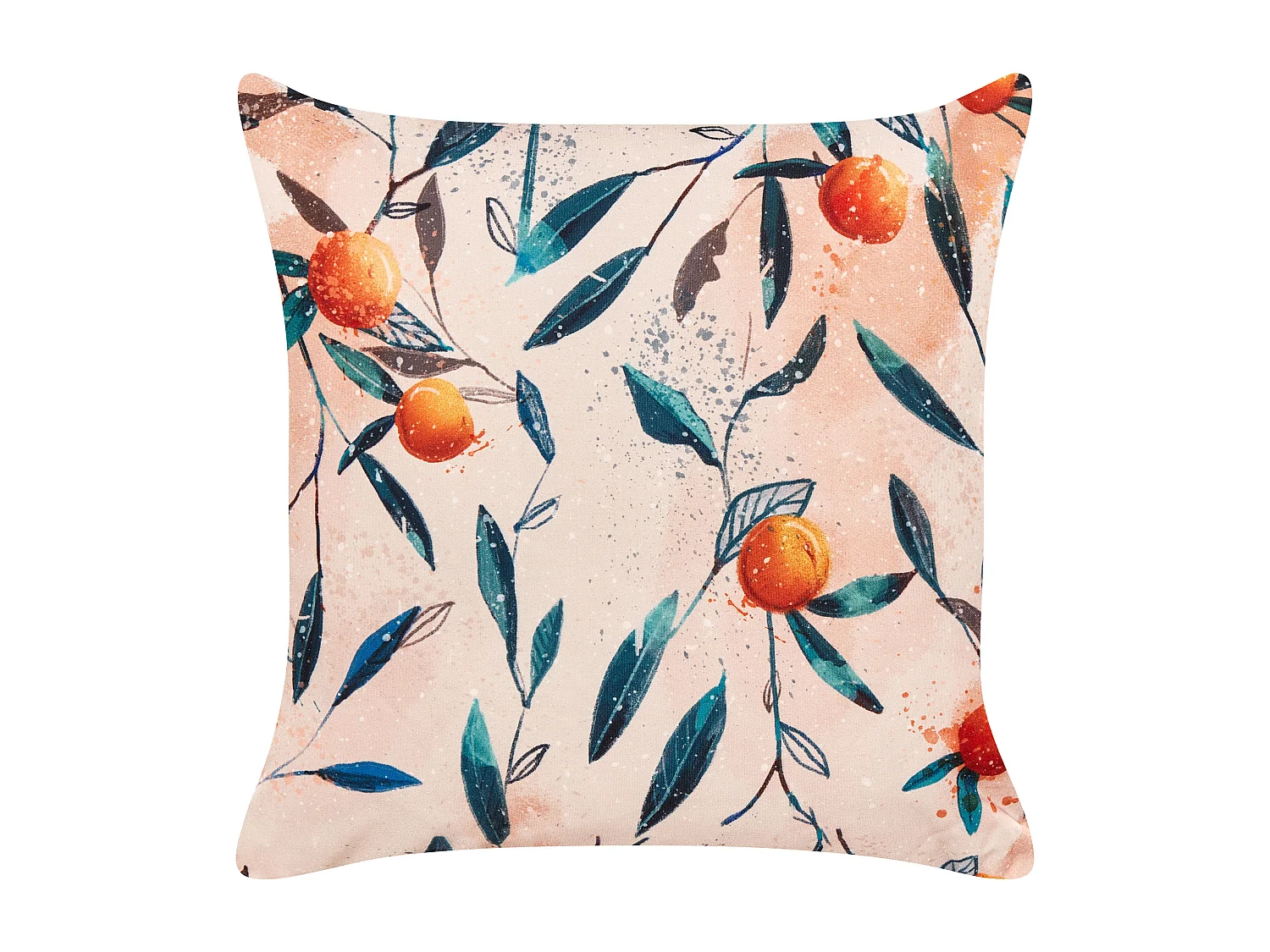 Lot de 2 coussins d'extérieur PIALPETTA Motif de plante 45 x 45 cm Orange