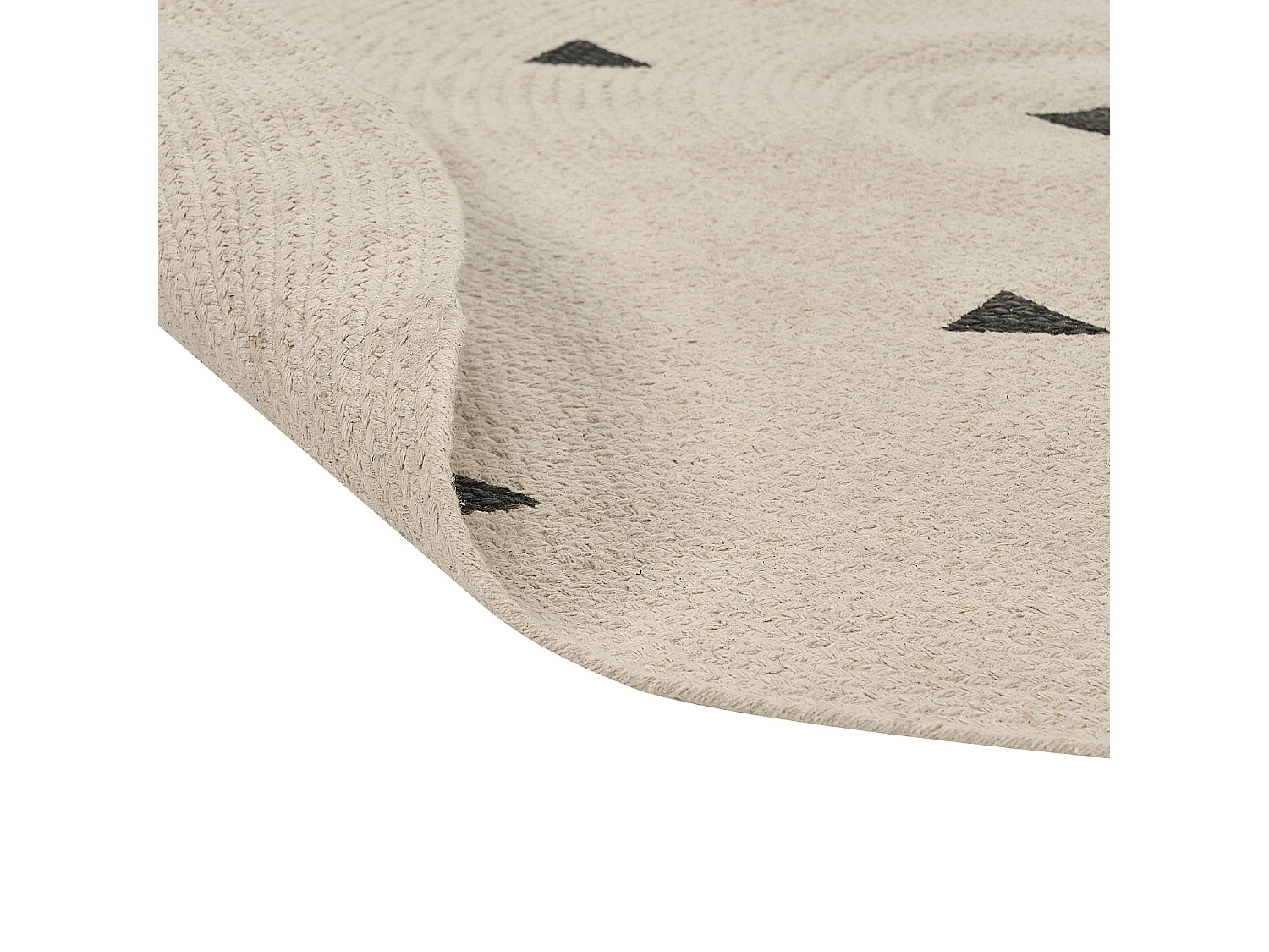 Tappeto cotone beige ø 140 cm DURG