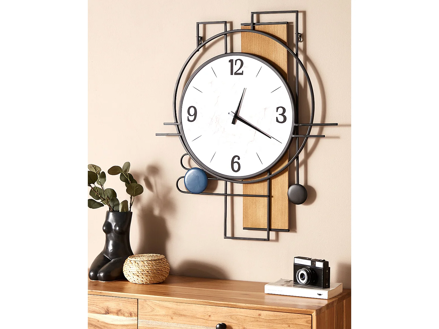 Wanduhr TAVEL 60 cm Bunt