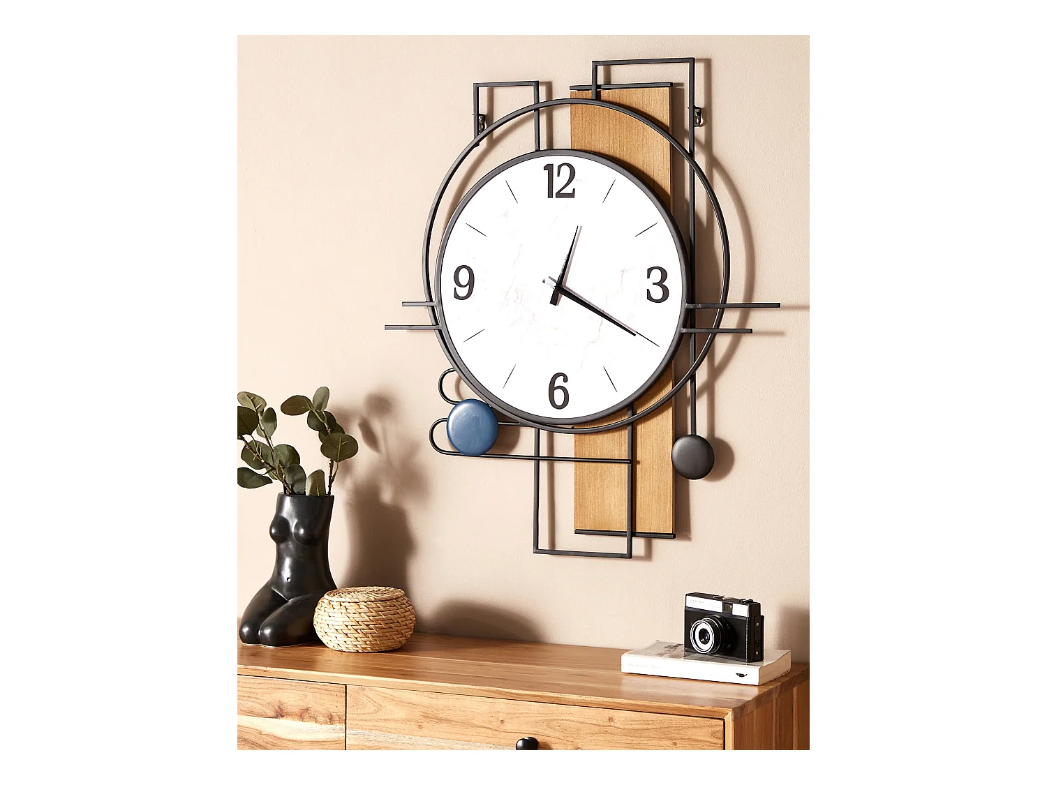 Horloge murale TAVEL 60 cm Multicolore