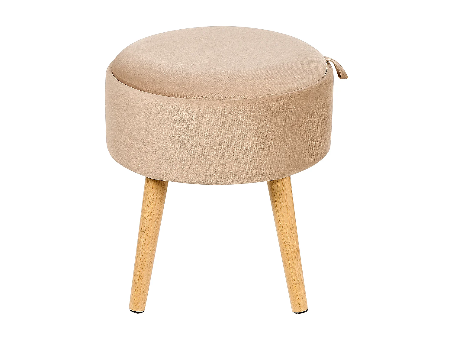 Hocker mit Stauraum NEELY Samtstoff Beige