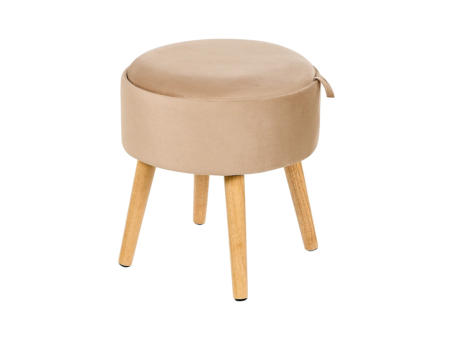 Tabouret de rangement NEELY Velours Beige