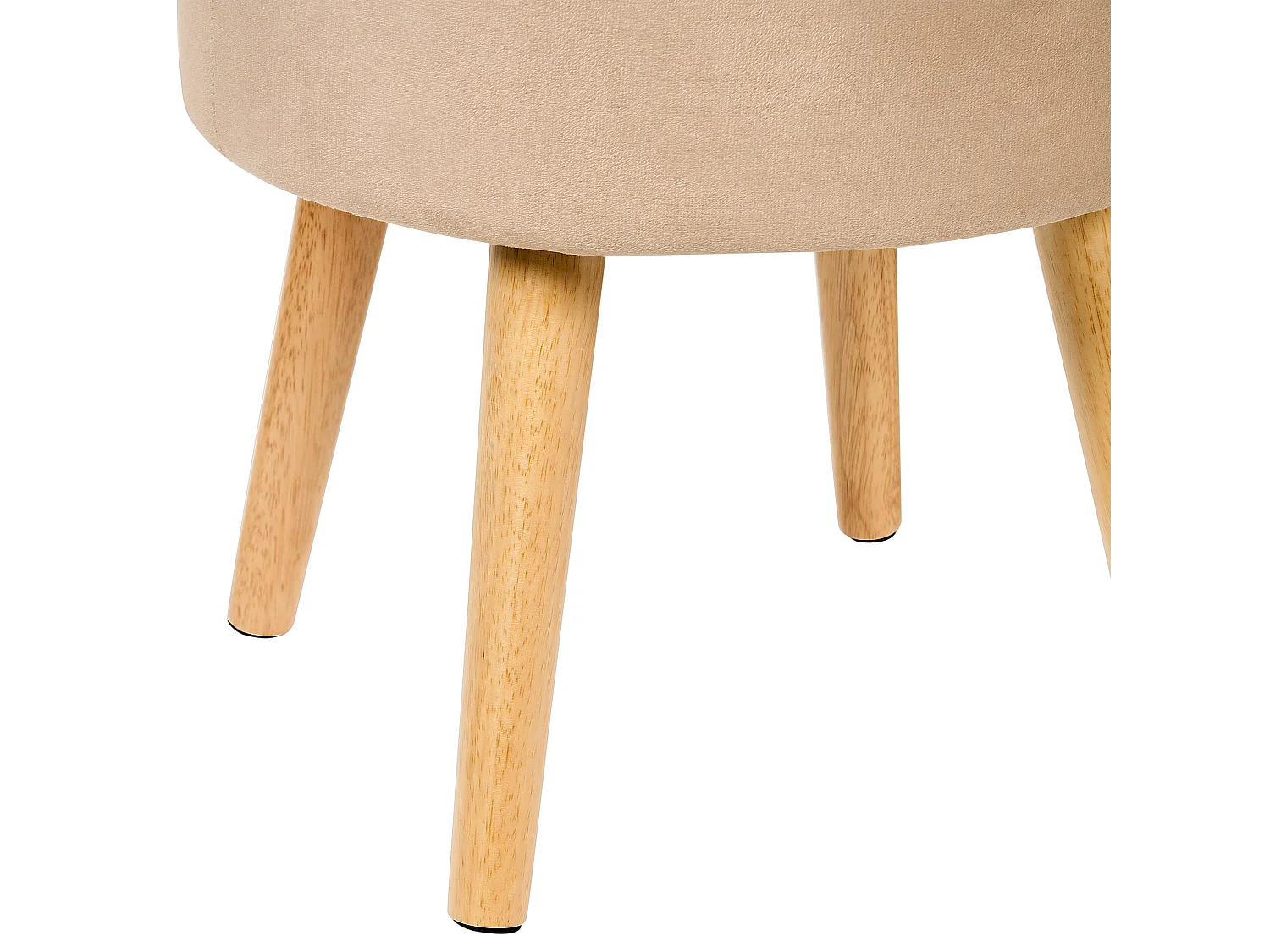 Tabouret de rangement NEELY Velours Beige