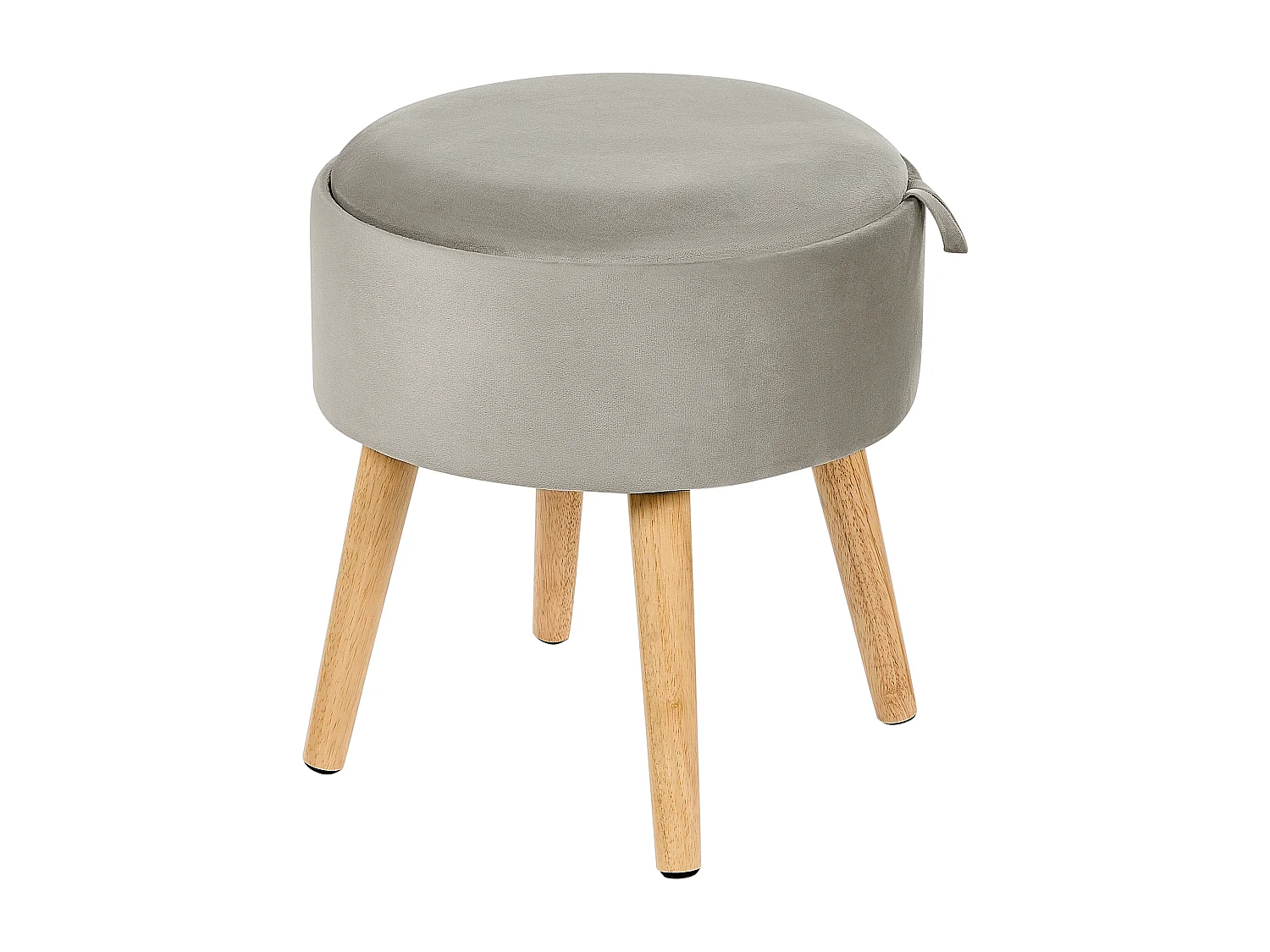 Tabouret de rangement NEELY Velours Gris