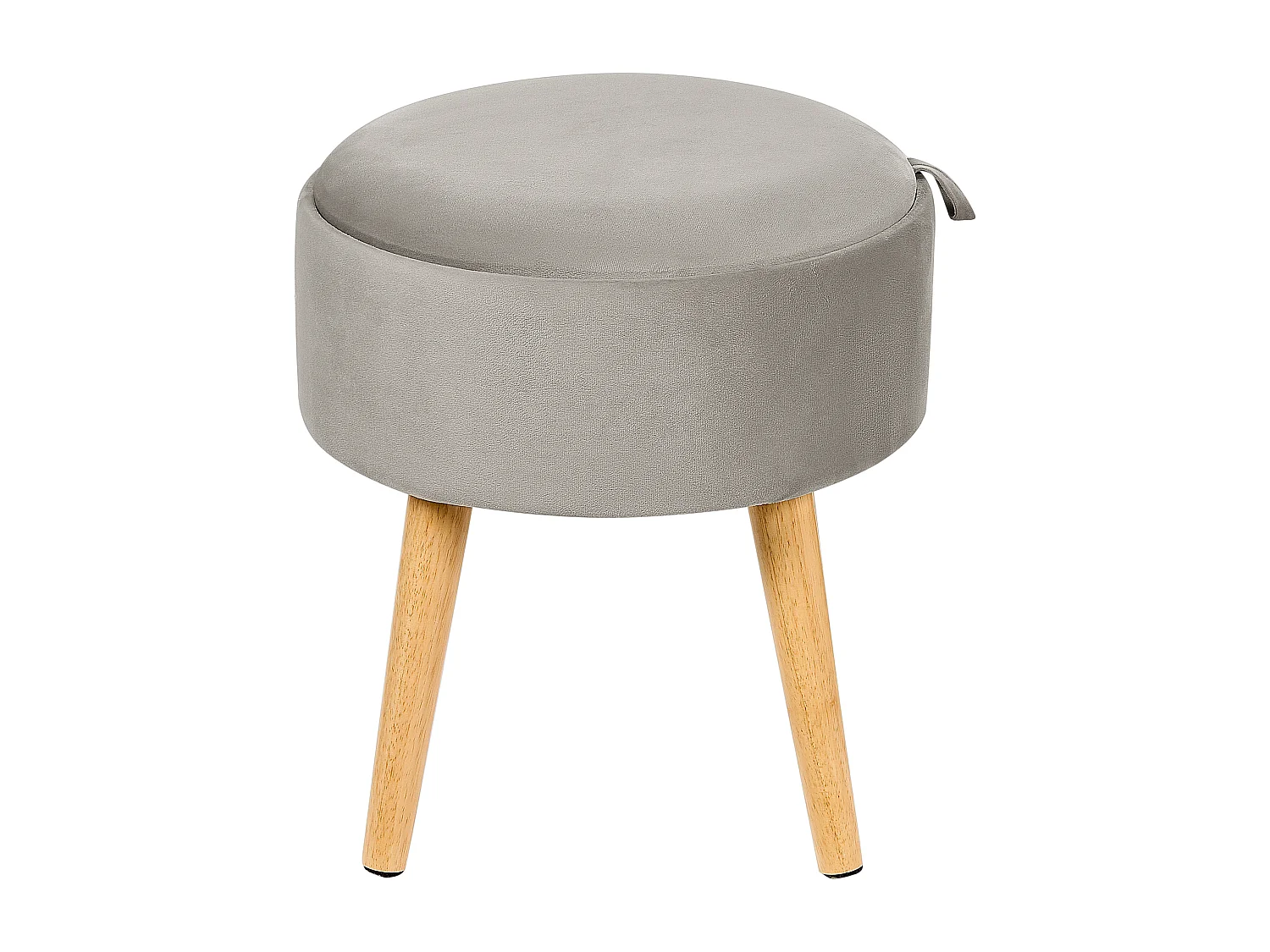 Tabouret de rangement NEELY Velours Gris