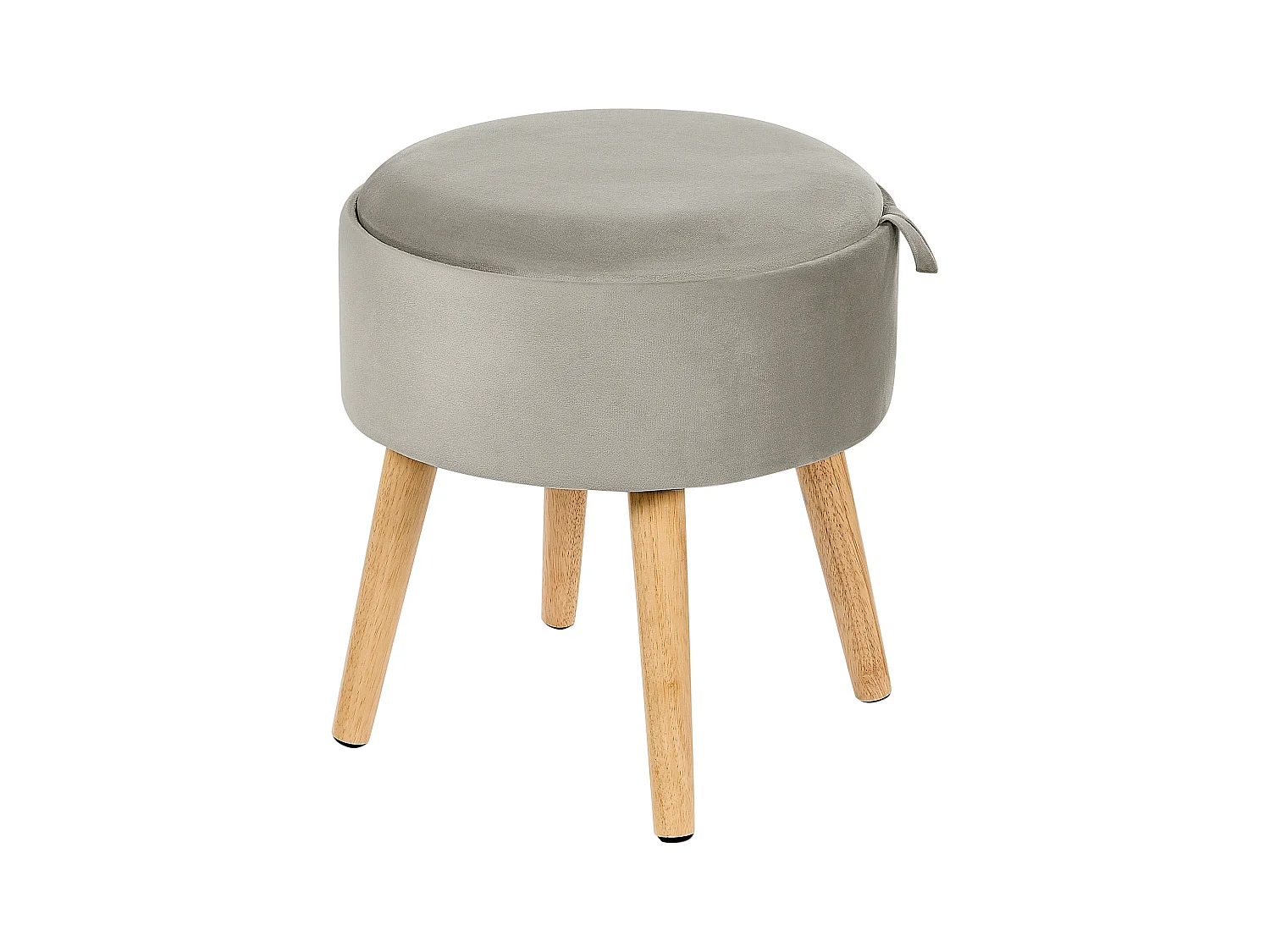 Hocker mit Stauraum NEELY Samtstoff Grau