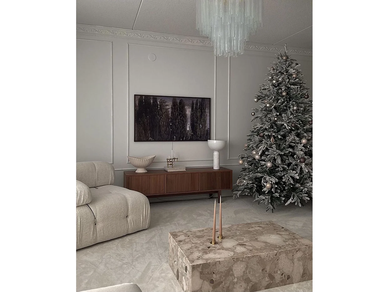 Sapin de Noël blanc neigeux 240 cm BASSIE