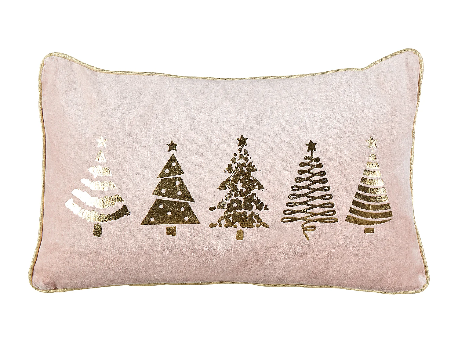 Set di 2 cuscini ALSOBIA Velluto 30 x 50 cm Rosa Modello natalizio