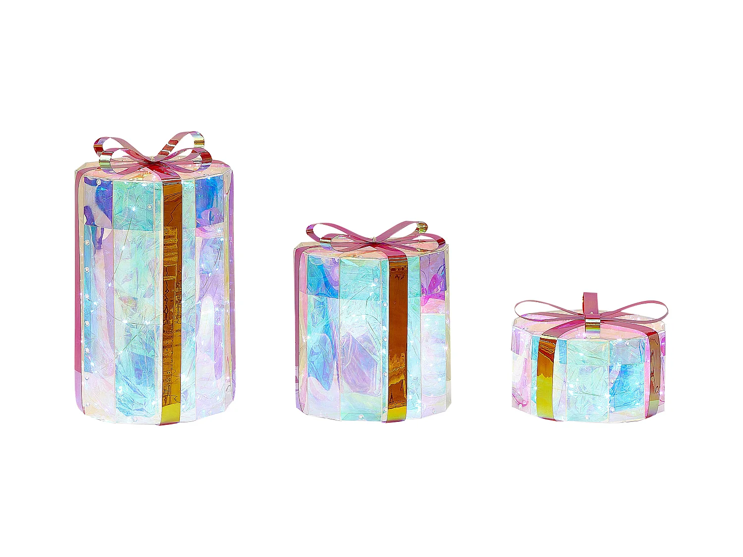 Décoration extérieure LED GRIMSEY Cadeaux de Noël 30/20/10 cm Multicolore