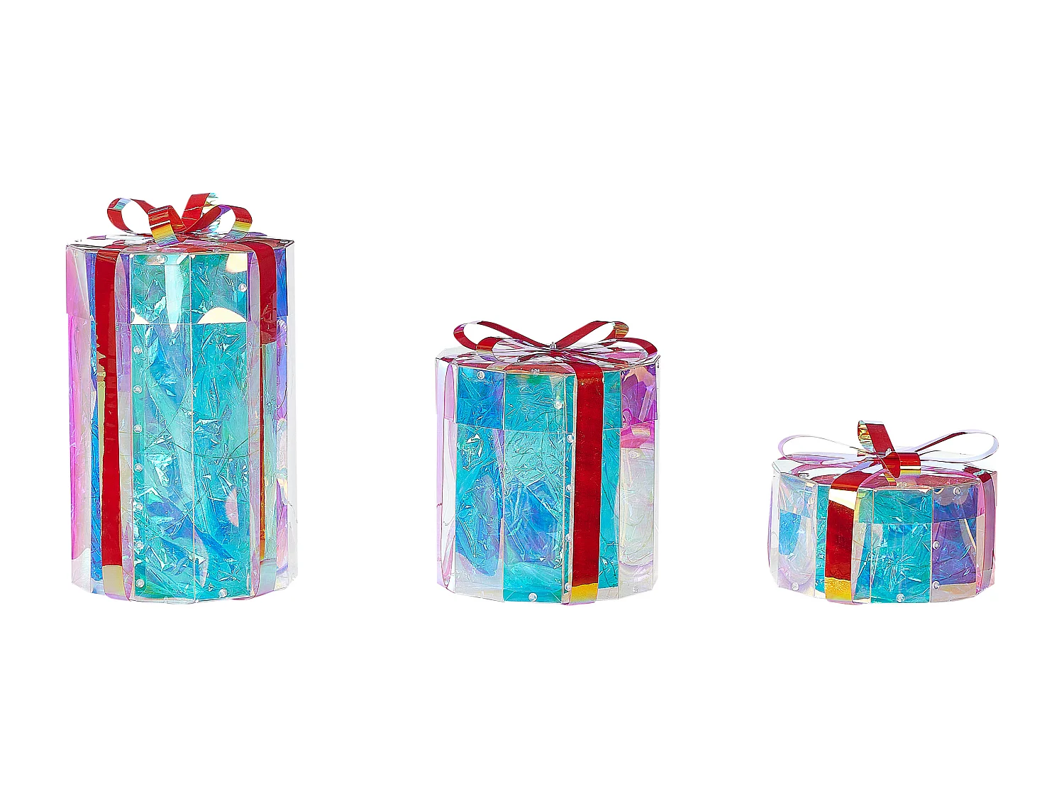 Décoration extérieure LED GRIMSEY Cadeaux de Noël 30/20/10 cm Multicolore