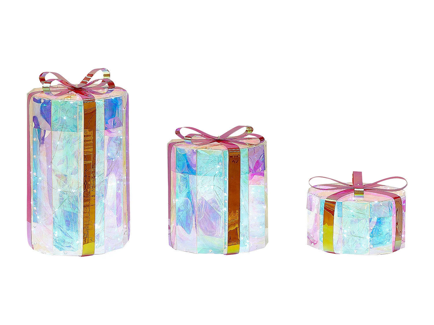 Décoration extérieure LED GRIMSEY Cadeaux de Noël 30/20/10 cm Multicolore