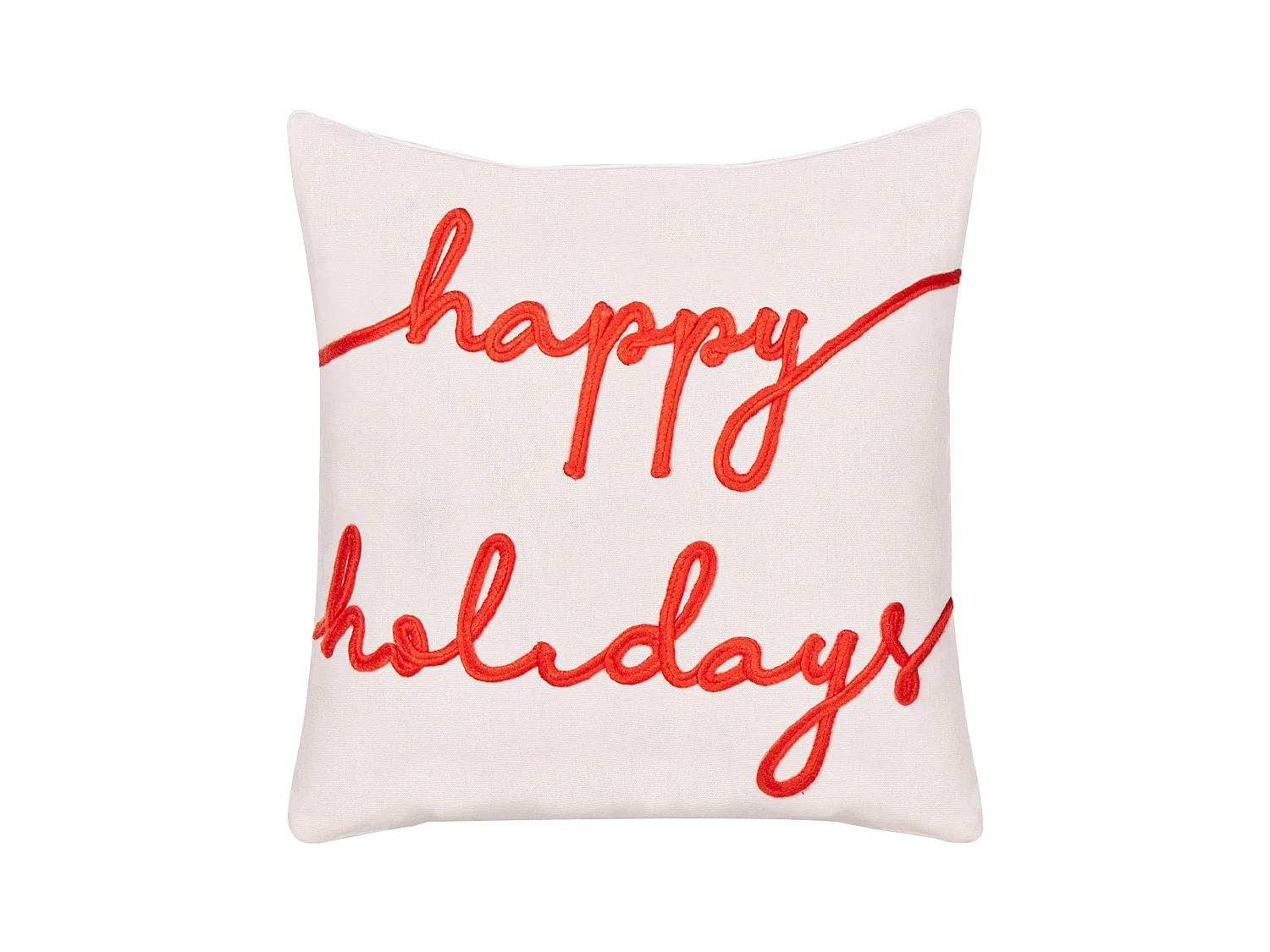 Coussin EXACUM Velours 45 x 45 cm Blanc Motif de Noël