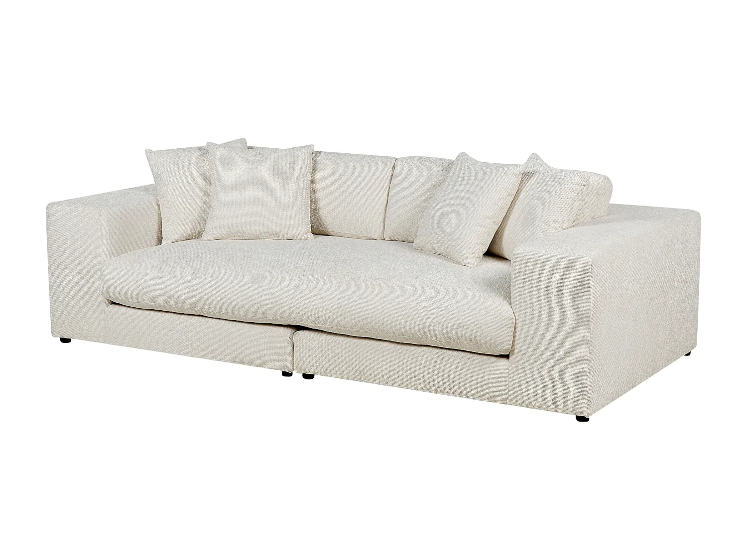 Sofá GLORVIKA Tecido Branco creme 3 lugares