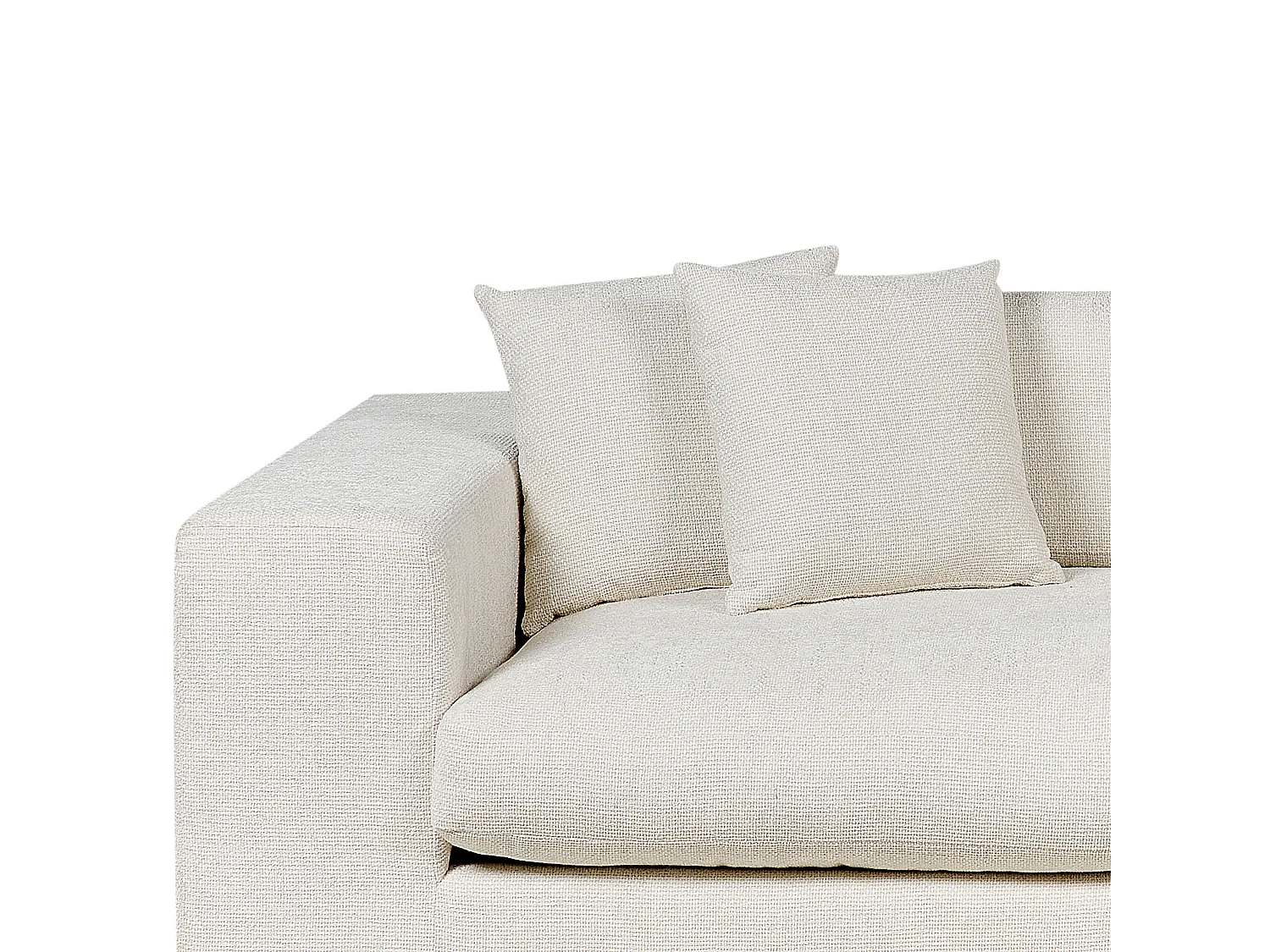 Canapé GLORVIKA Tissu Blanc cassé 3 places