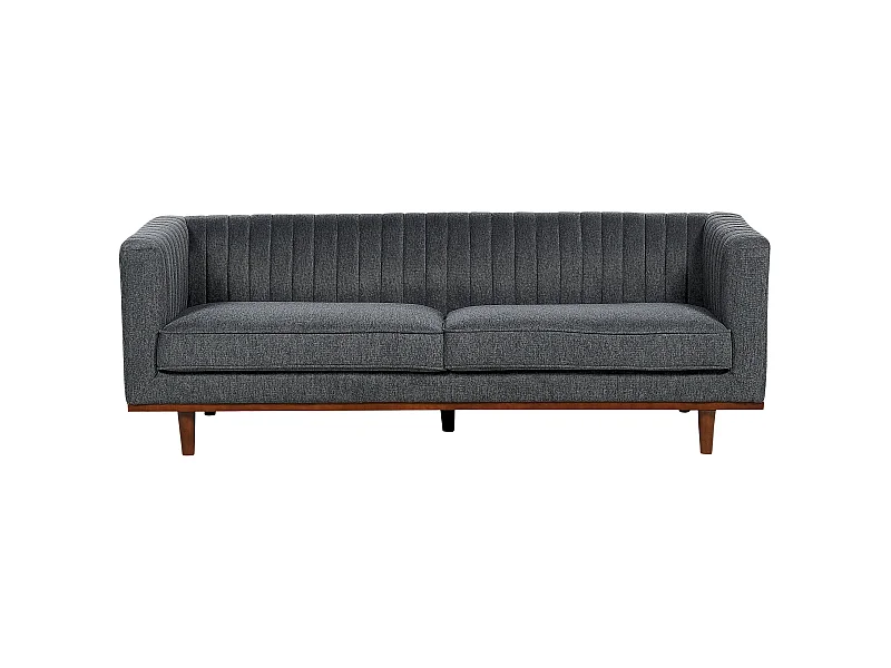 Sofa SKAULE Stoff Dunkelgrau 3-Sitzer
