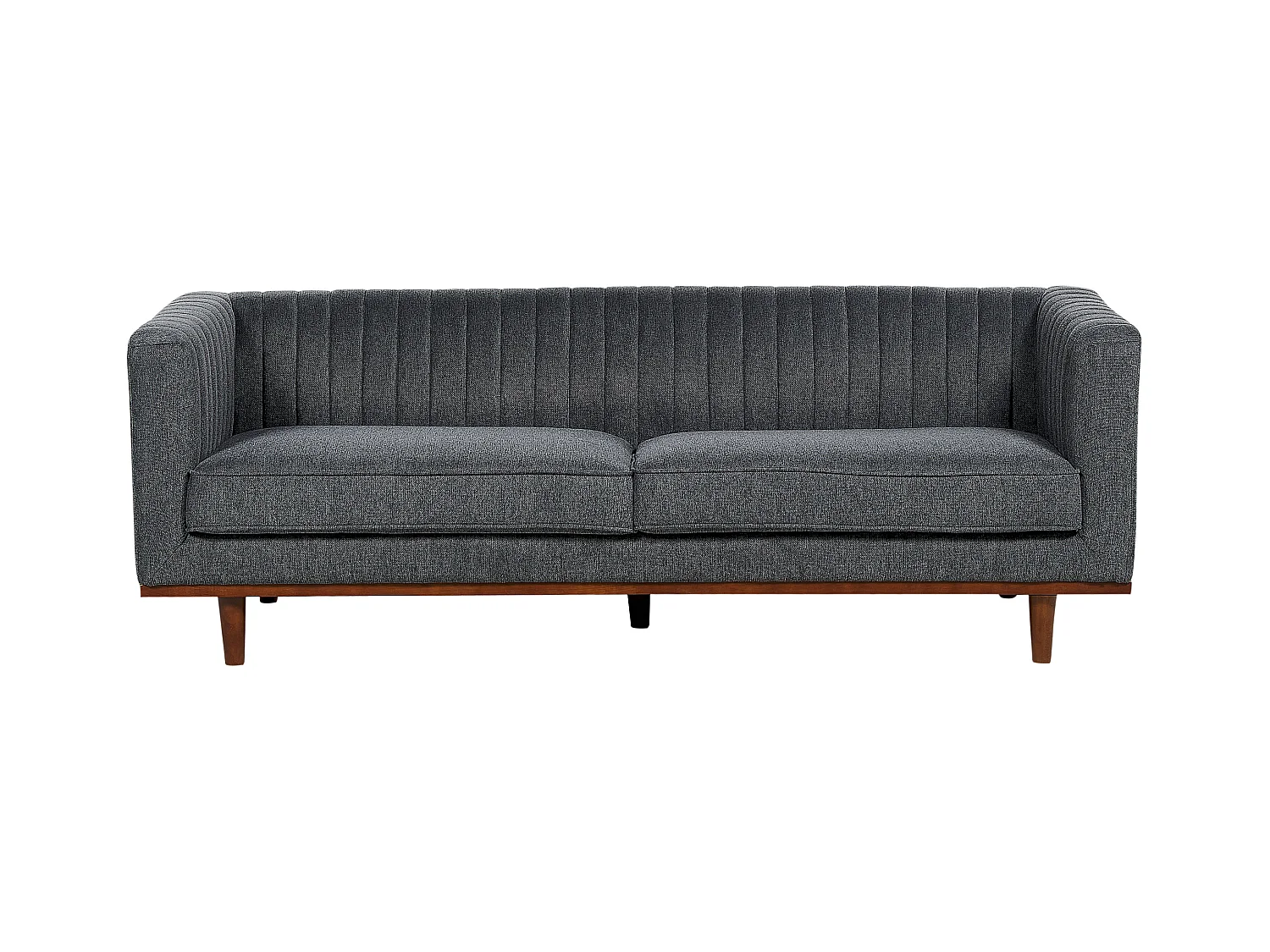 Sofa SKAULE Stoff Dunkelgrau 3-Sitzer