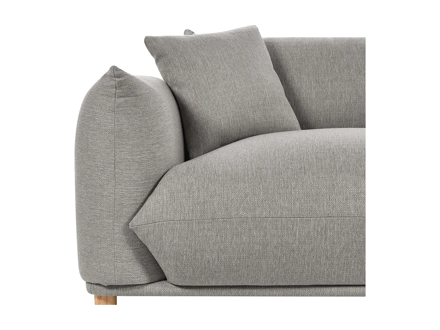 Canapé 3 places LUVOS Tissu Gris clair