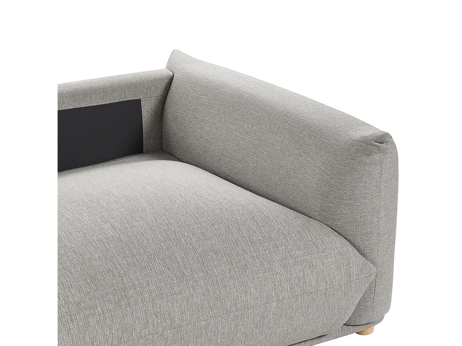 Canapé 3 places LUVOS Tissu Gris clair