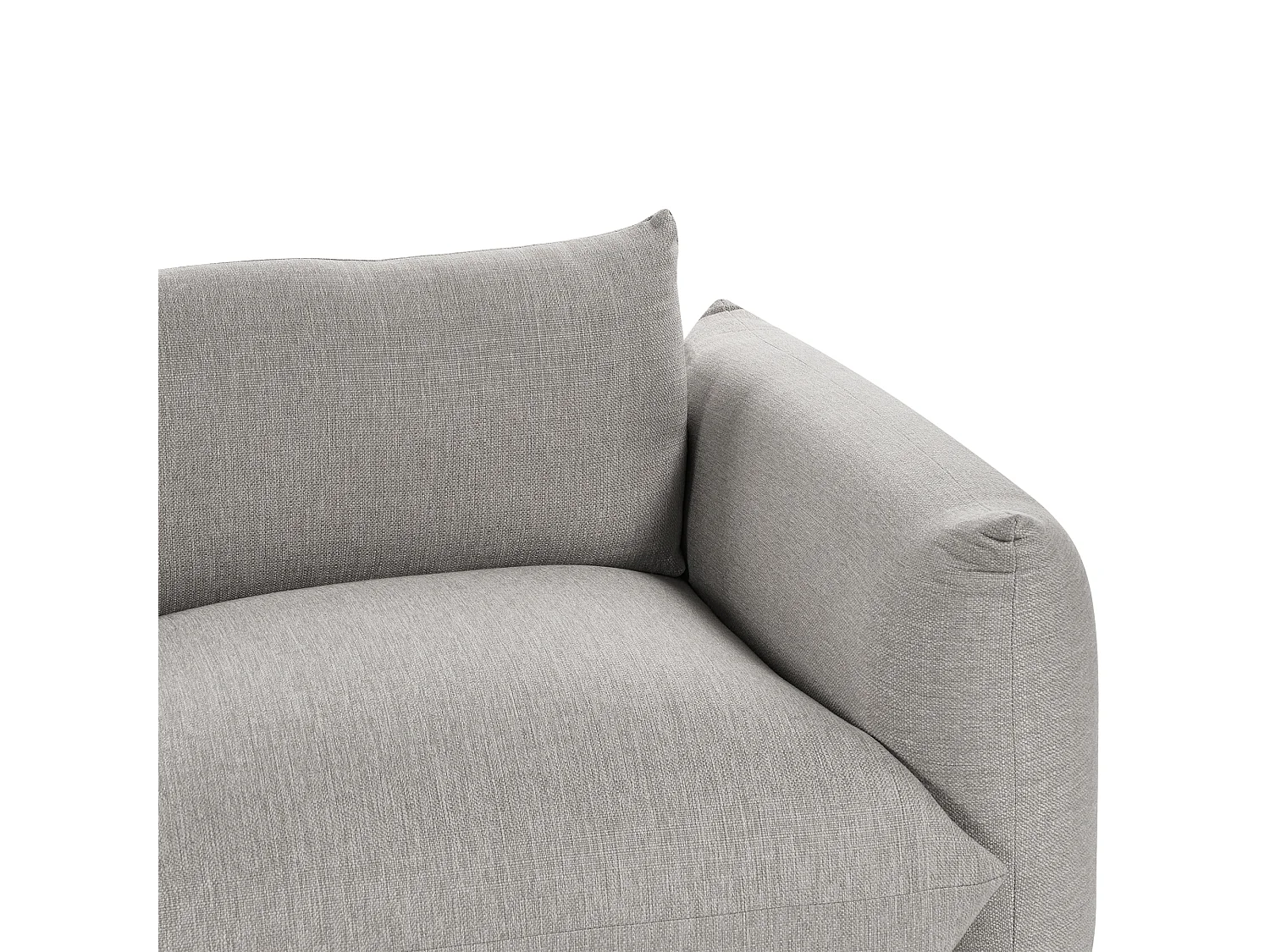 Bank LUVOS Stof Lichtgrijs 3-zitter