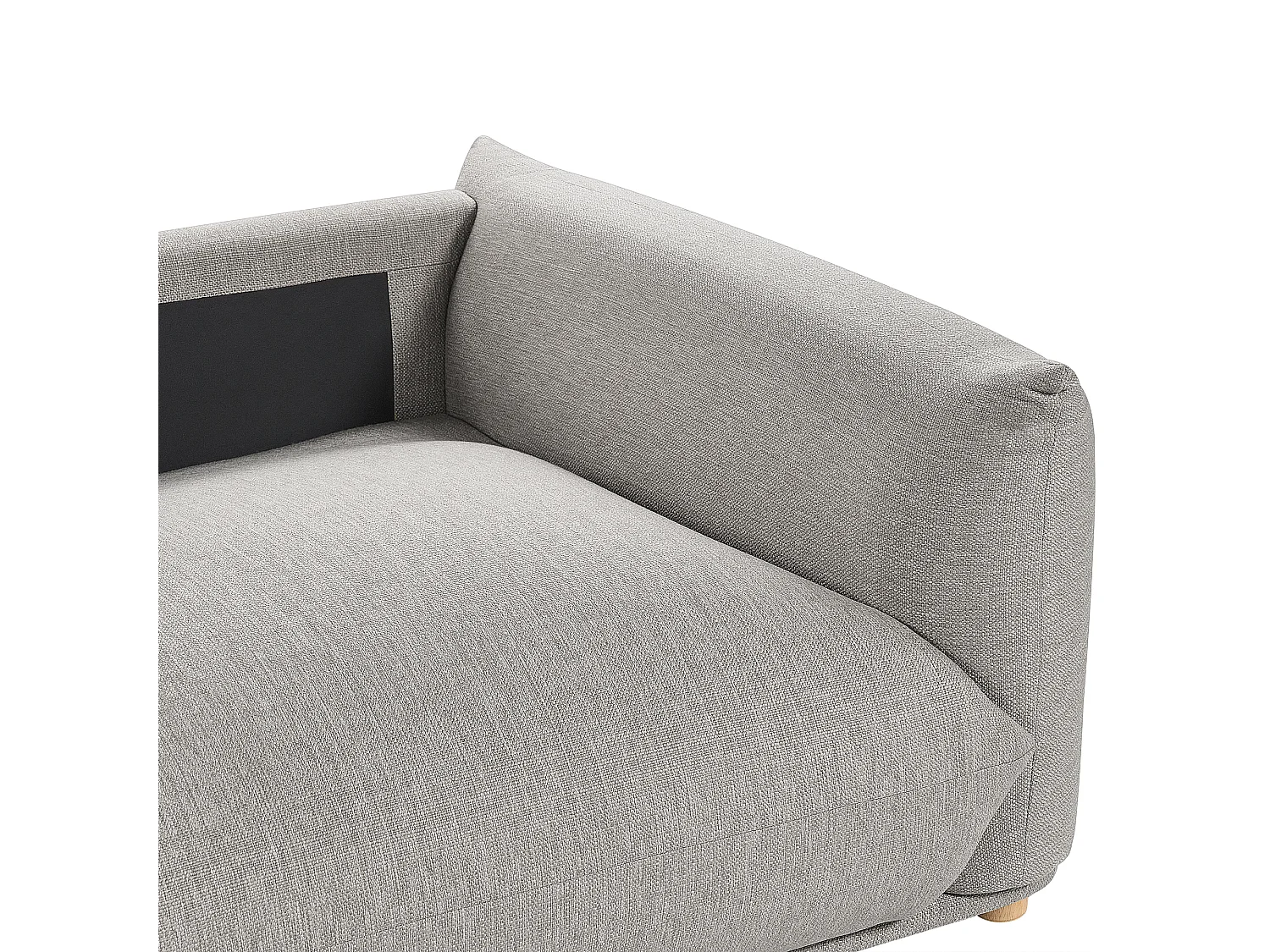 Bank LUVOS Stof Lichtgrijs 3-zitter