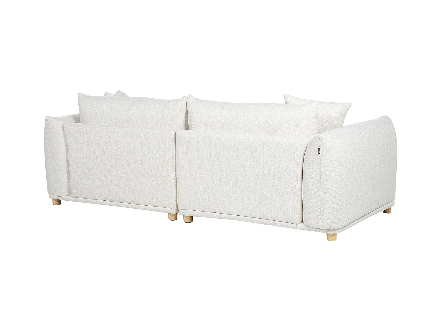 Canapé 3 places LUVOS Tissu Blanc cassé