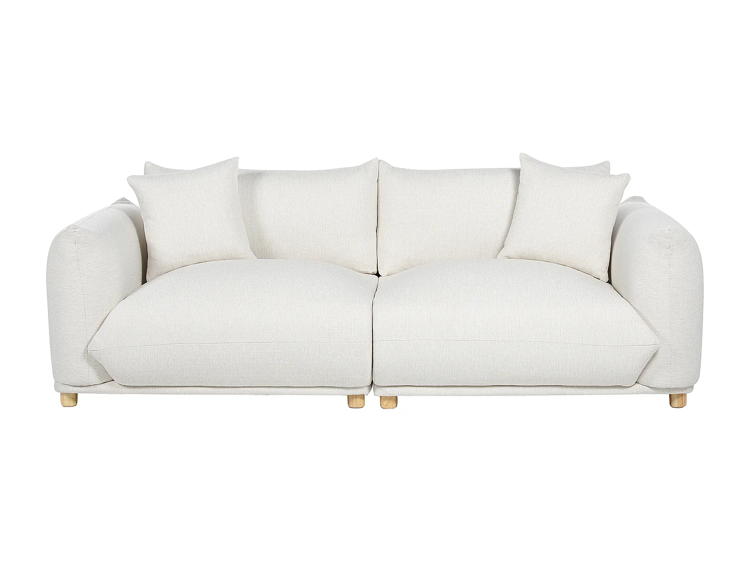 Bank LUVOS Stof Gebroken wit 3-zitter