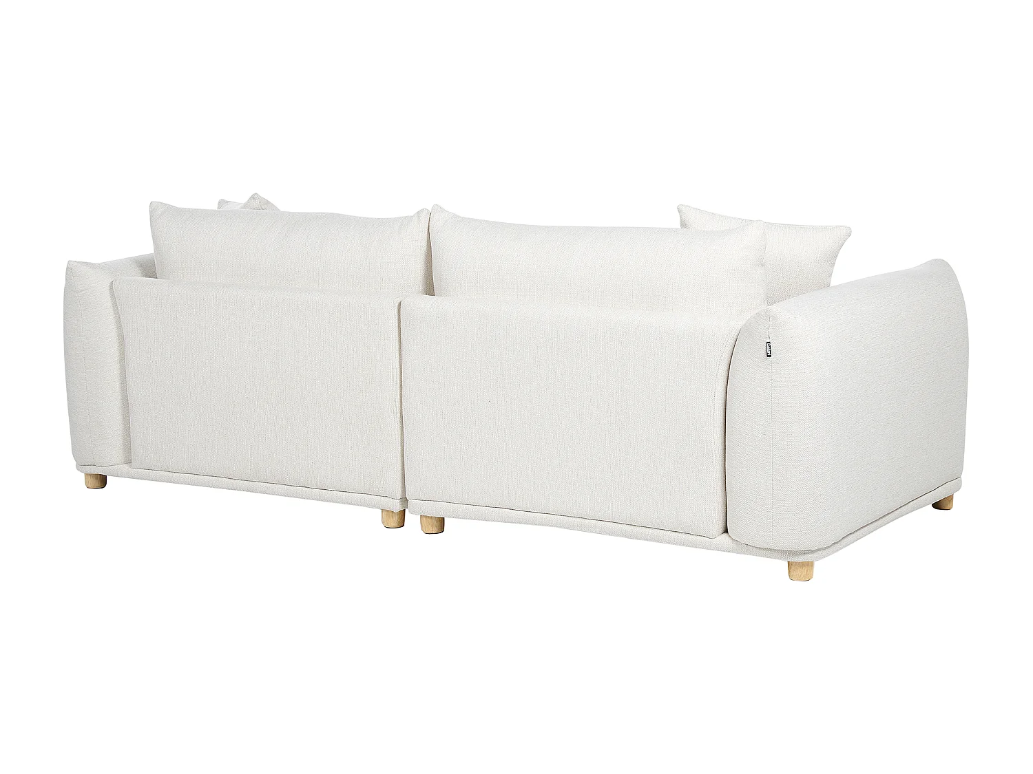 Canapé 3 places LUVOS Tissu Blanc cassé