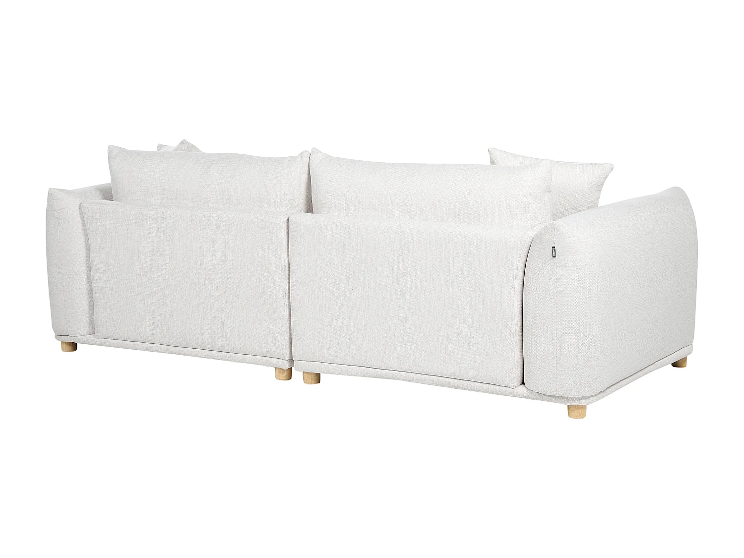 Canapé 3 places LUVOS Tissu Blanc cassé