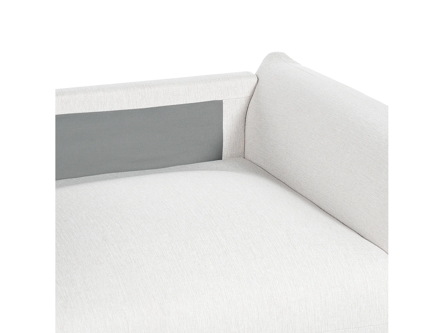 Canapé 3 places LUVOS Tissu Blanc cassé