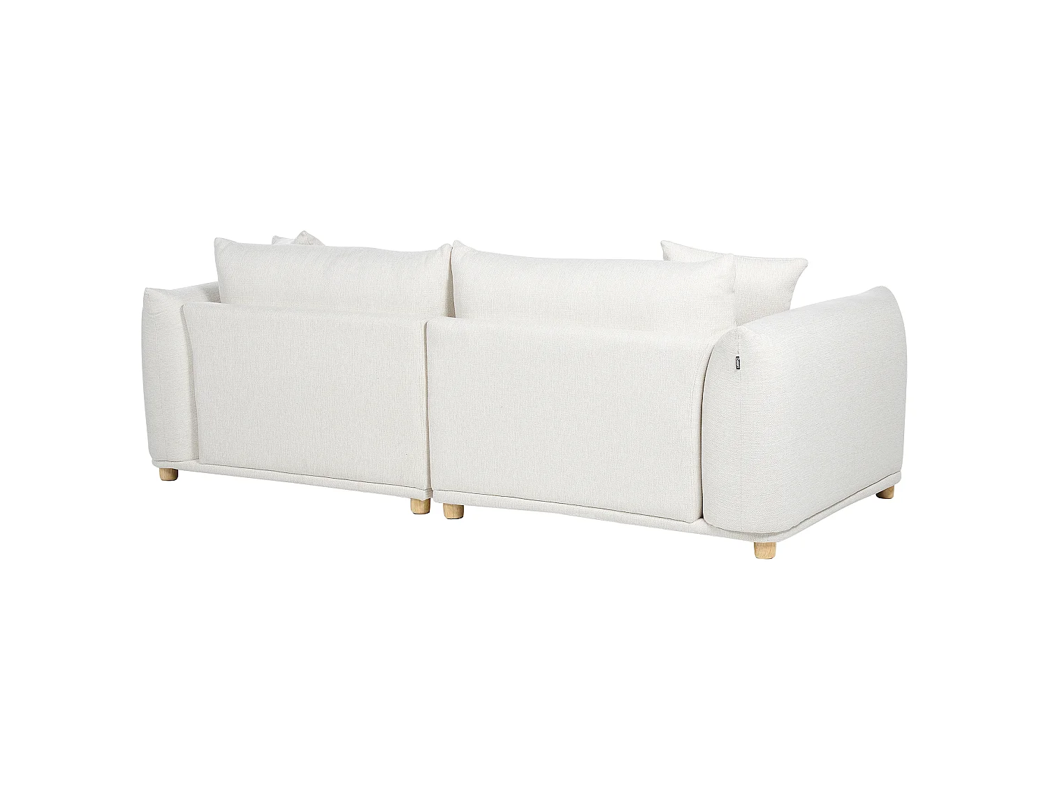 Canapé LUVOS Tissu Blanc cassé 3 places
