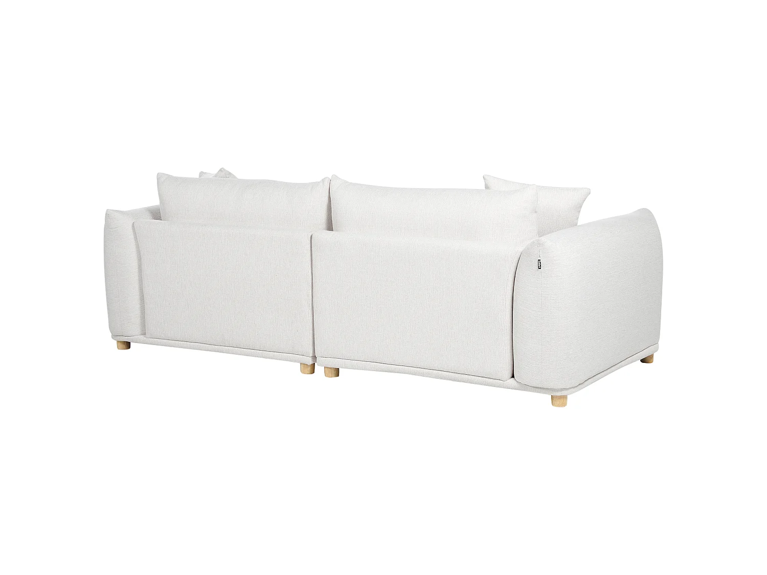 Canapé LUVOS Tissu Blanc cassé 3 places