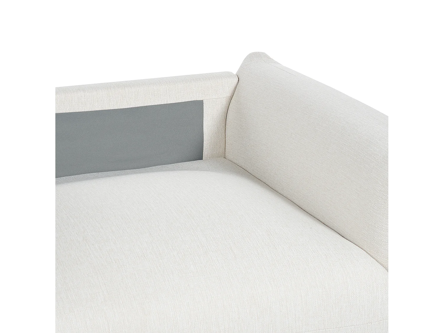 Canapé LUVOS Tissu Blanc cassé 3 places