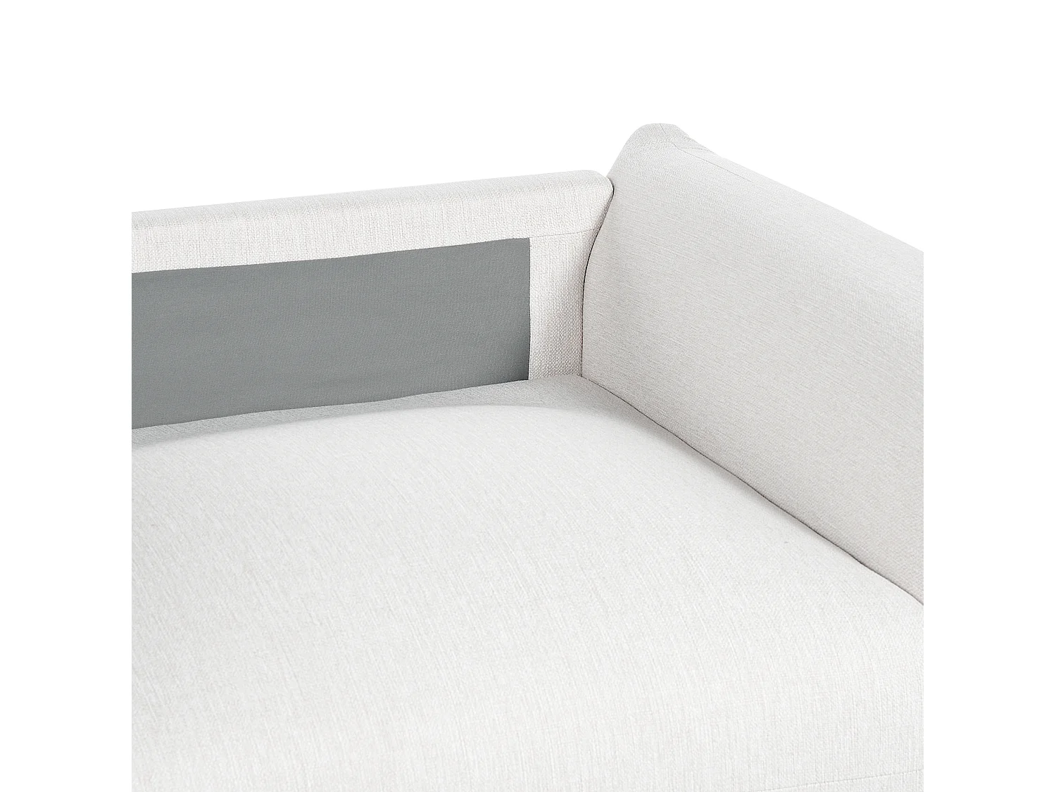 Canapé LUVOS Tissu Blanc cassé 3 places