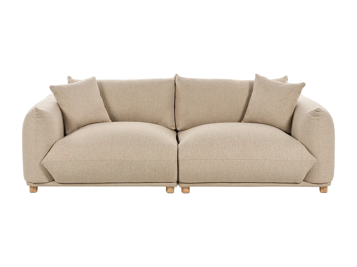 Bank LUVOS Stof Lichtbeige 3-zitter