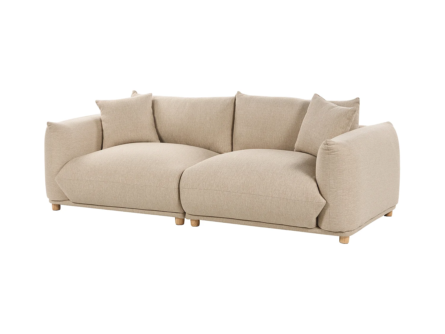 Bank LUVOS Stof Lichtbeige 3-zitter