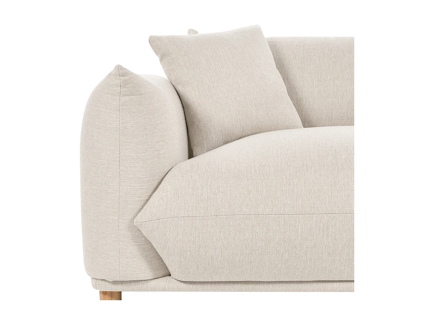 Bank LUVOS Stof Lichtbeige 3-zitter