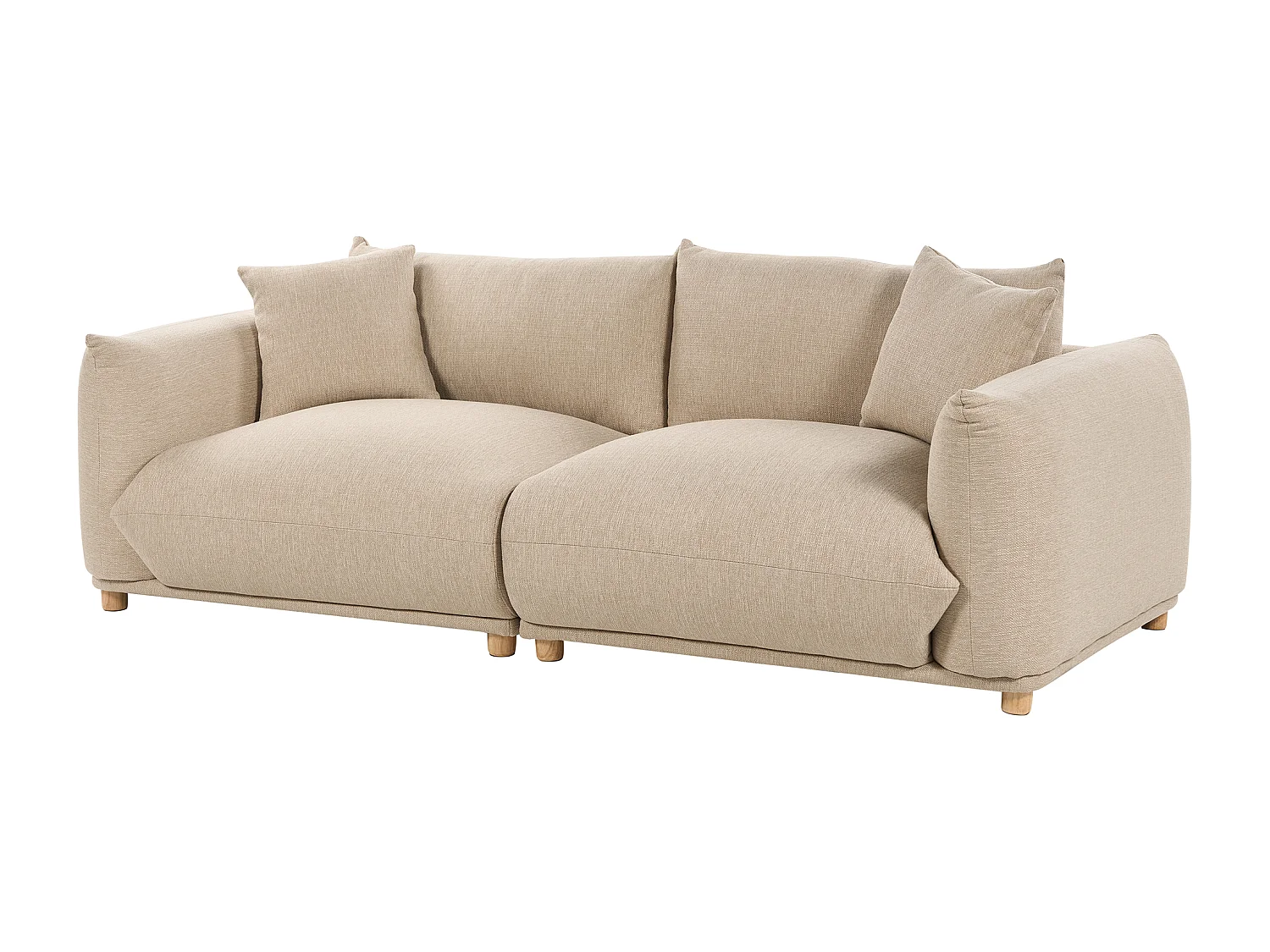 Bank LUVOS Stof Lichtbeige 3-zitter